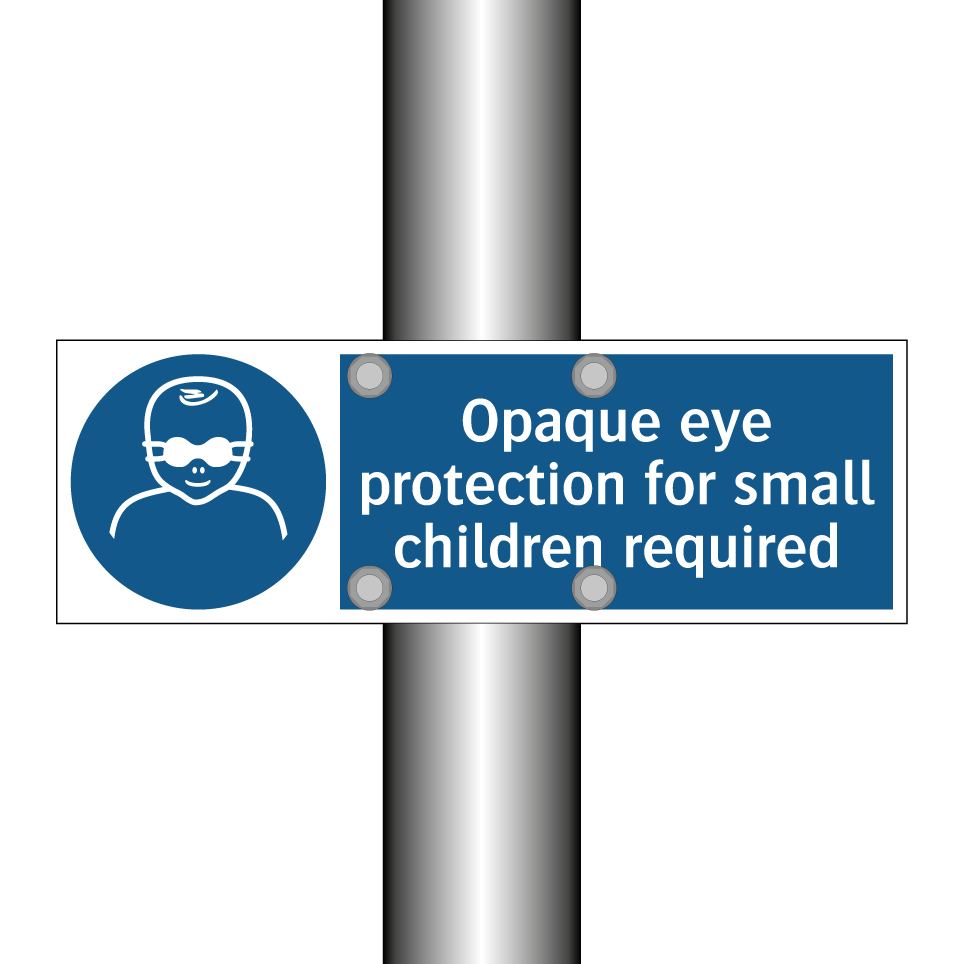 Opaque eye protection for small children required