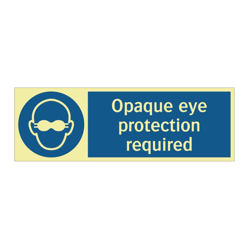 Opaque eye protection required