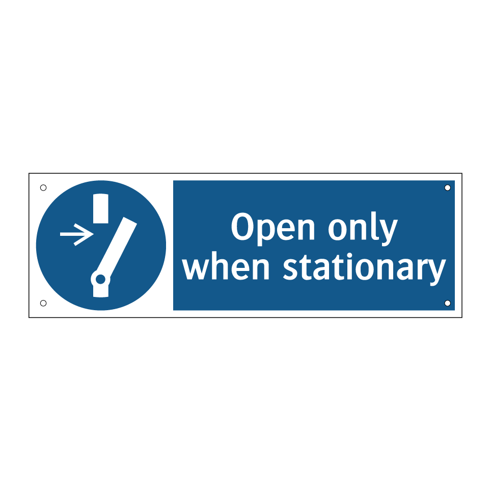 Open only when stationary