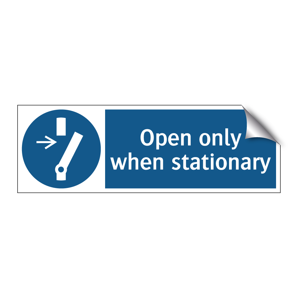 Open only when stationary