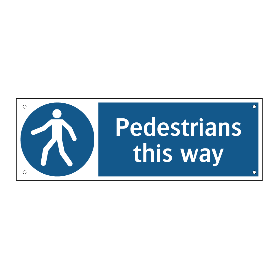 Pedestrians this way