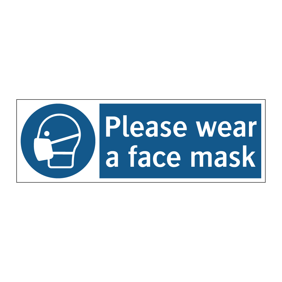 Please wear a face mask