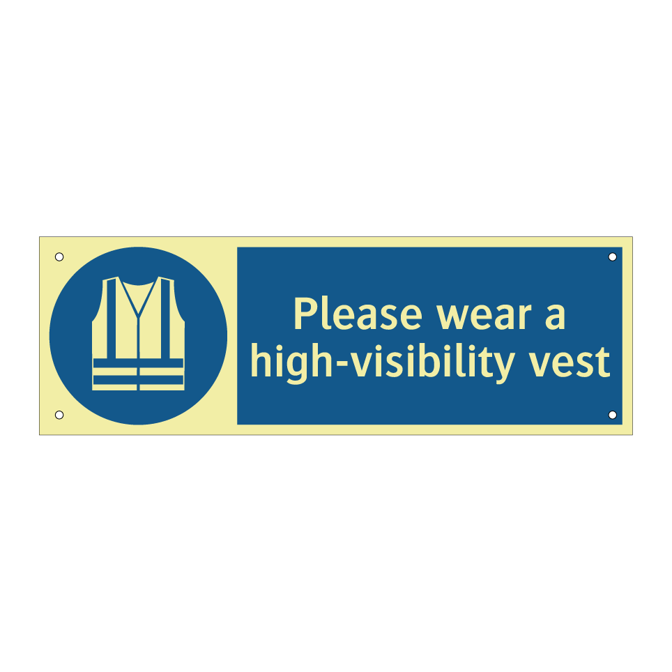 Please wear a high-visibility vest