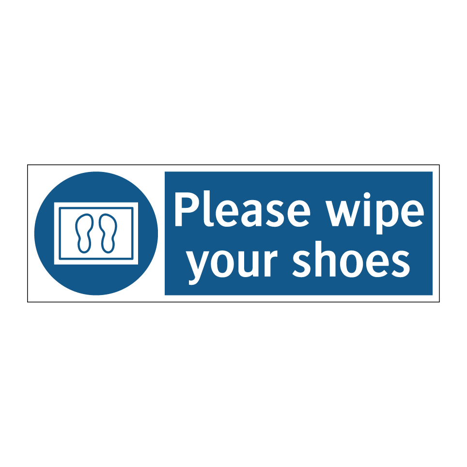 Please wipe your shoes