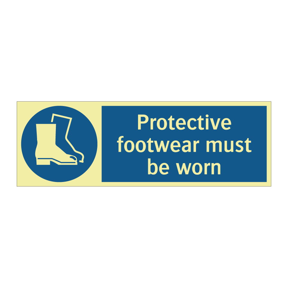 Protective footwear must be worn