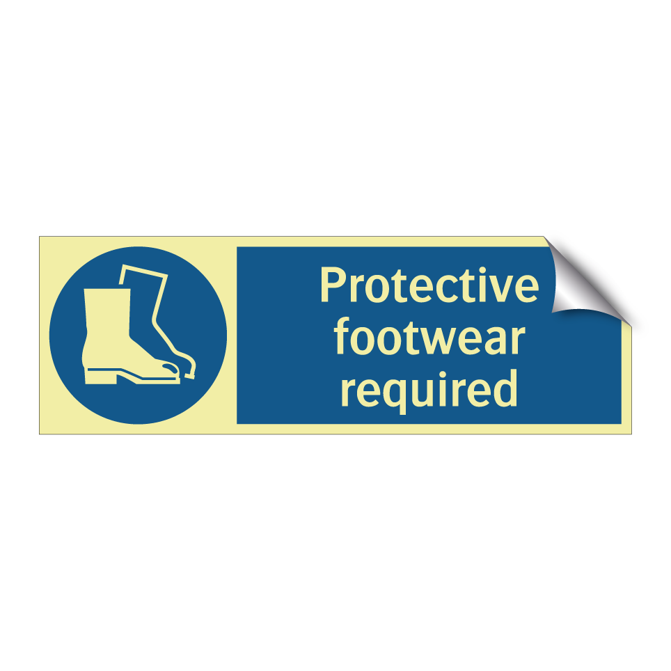 Protective footwear required