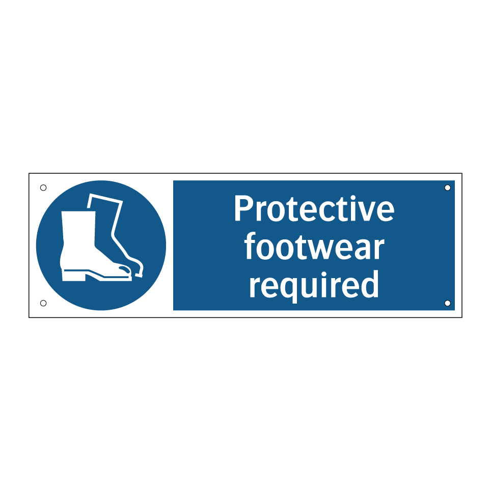 Protective footwear required