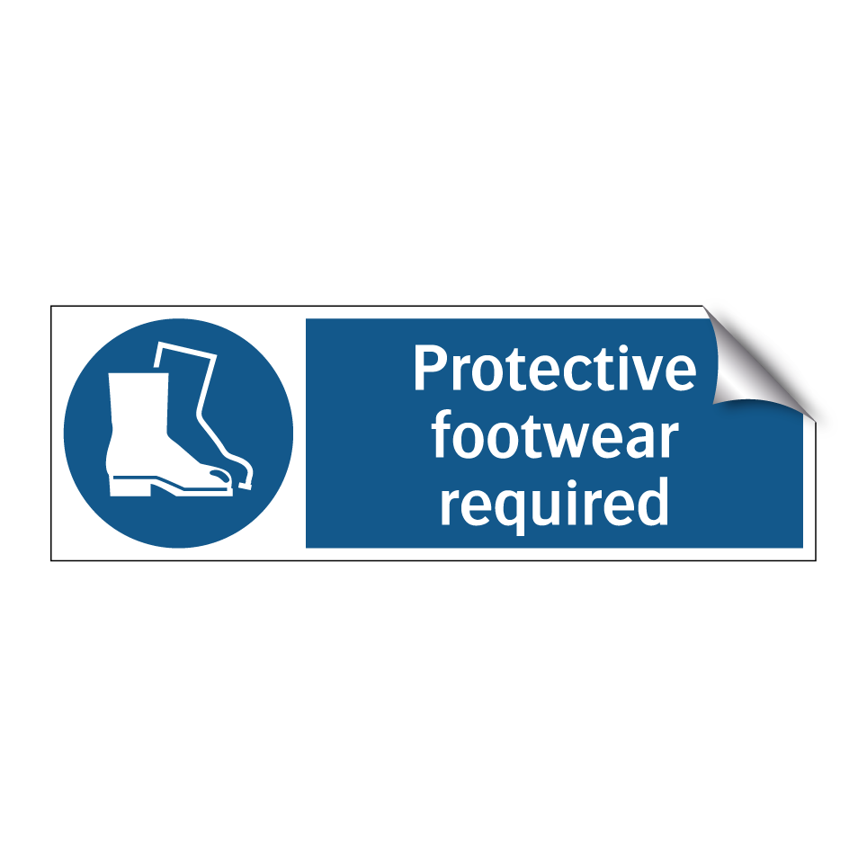 Protective footwear required