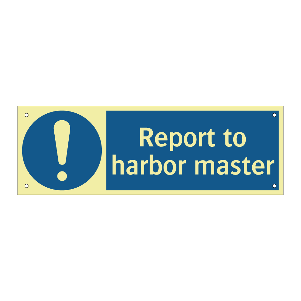 Report to harbor master