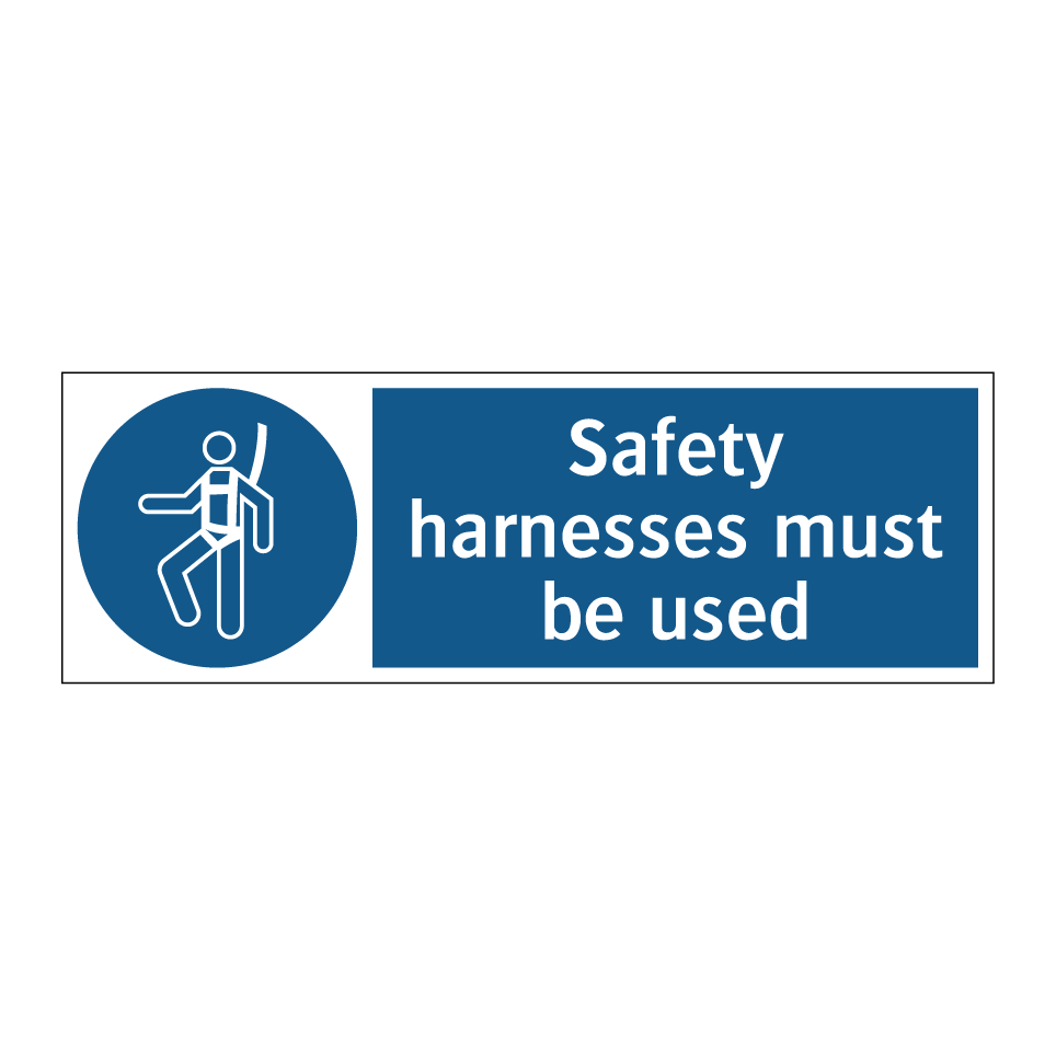 Safety harnesses must be used