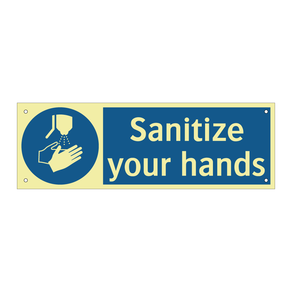 Sanitize your hands