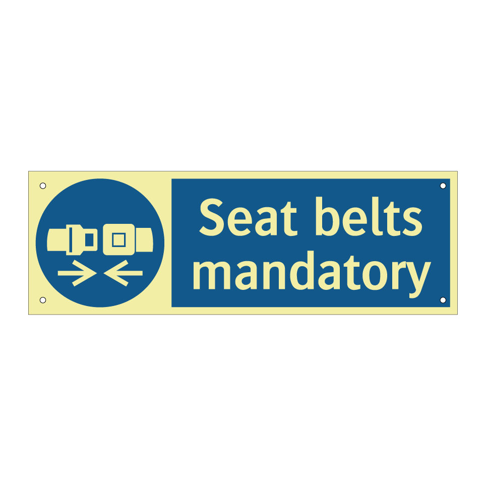 Seat belts mandatory