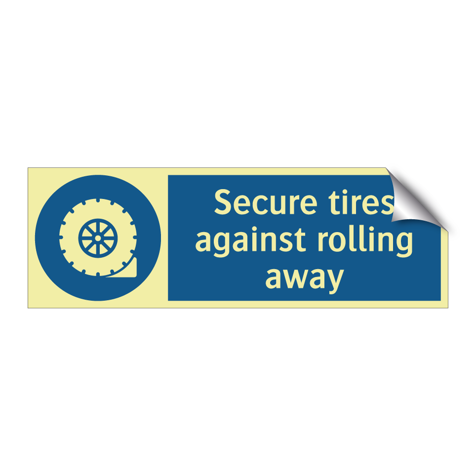 Secure tires against rolling away