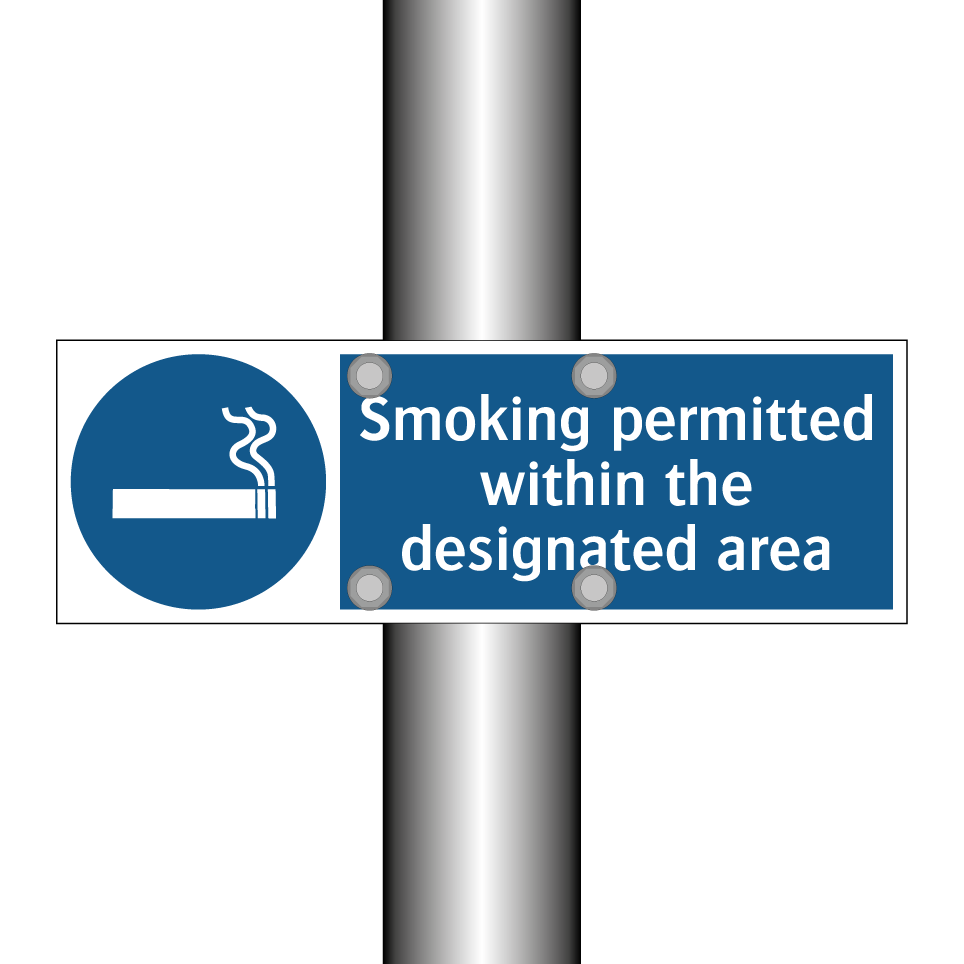 Smoking permitted within the designated area