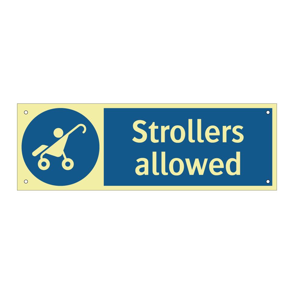 Strollers allowed