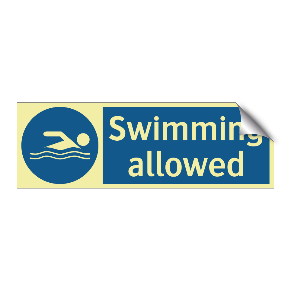 Swimming allowed