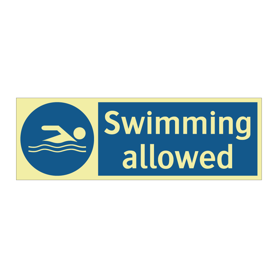 Swimming allowed