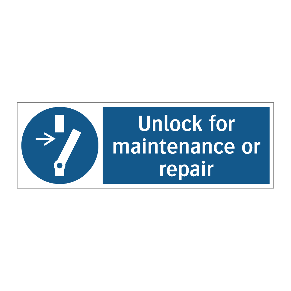 Unlock for maintenance or repair