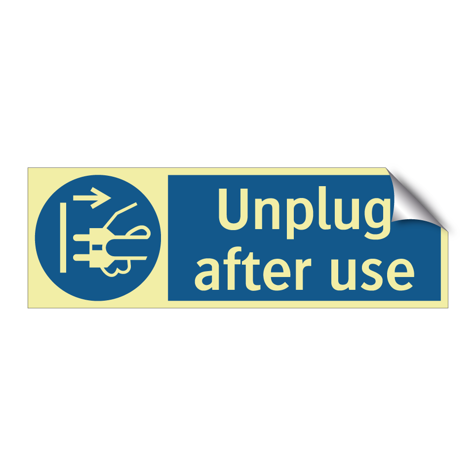 Unplug after use