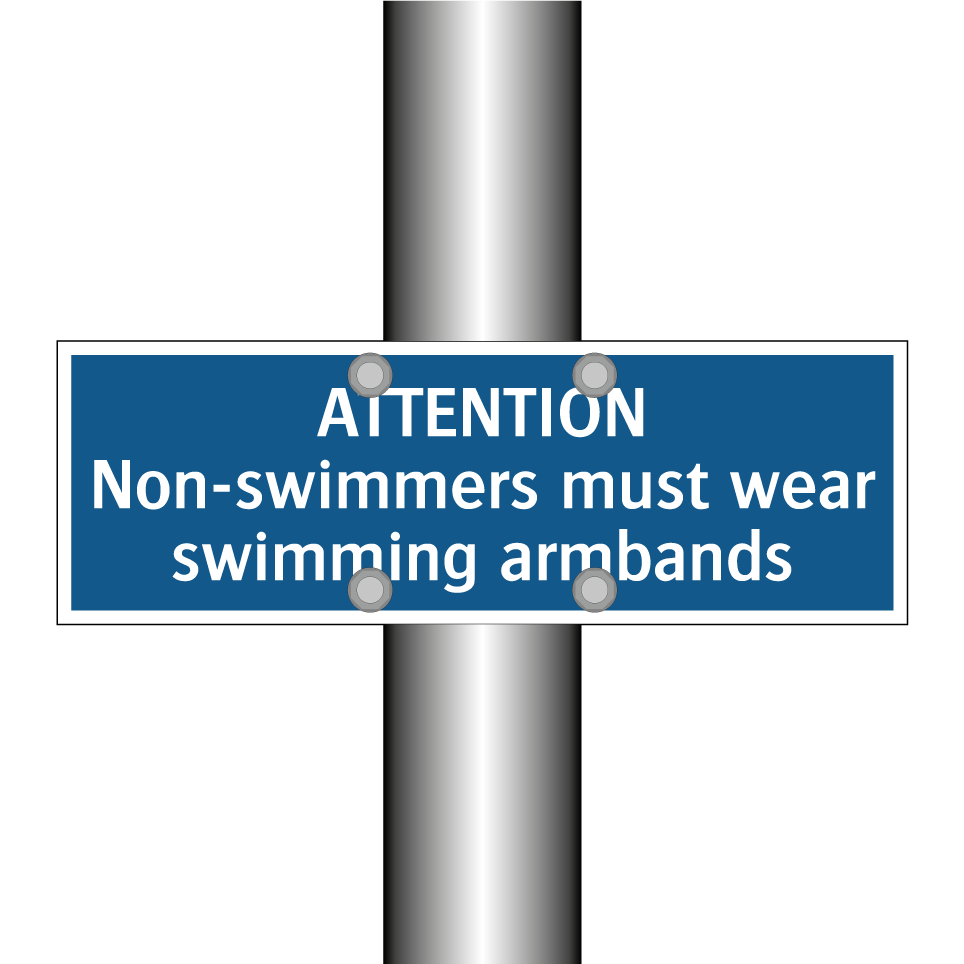 ATTENTION Non-swimmers must wear swimming armbands