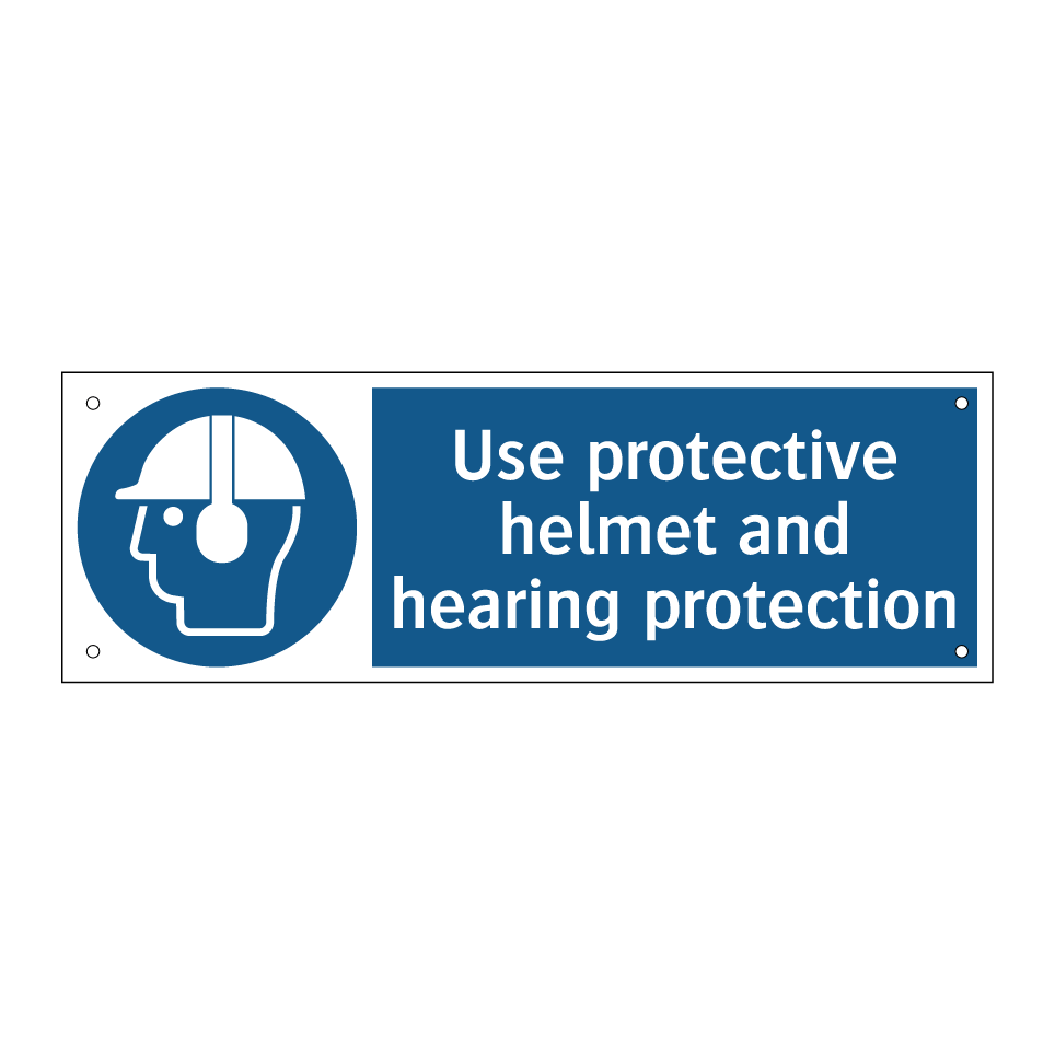 Use protective helmet and hearing protection