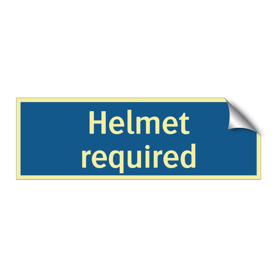 Helmet required