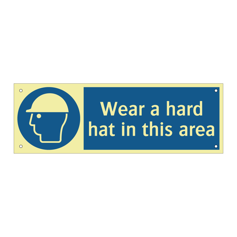 Wear a hard hat in this area