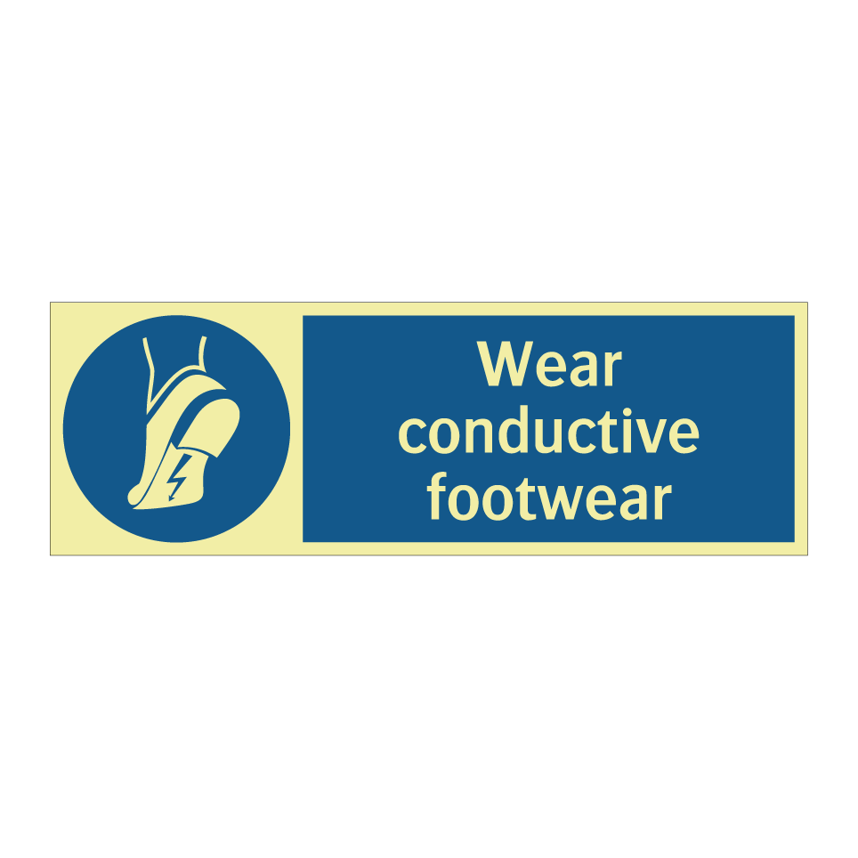 Wear conductive footwear