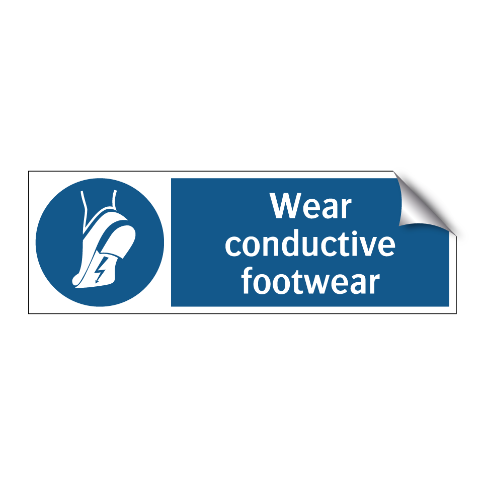 Wear conductive footwear