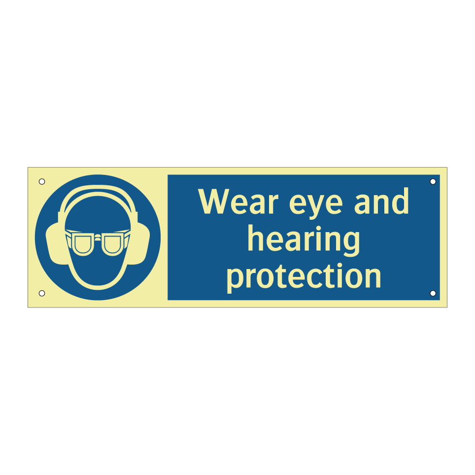 Wear eye and hearing protection