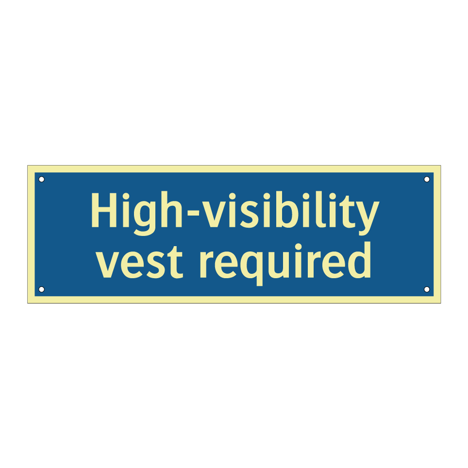 High-visibility vest required