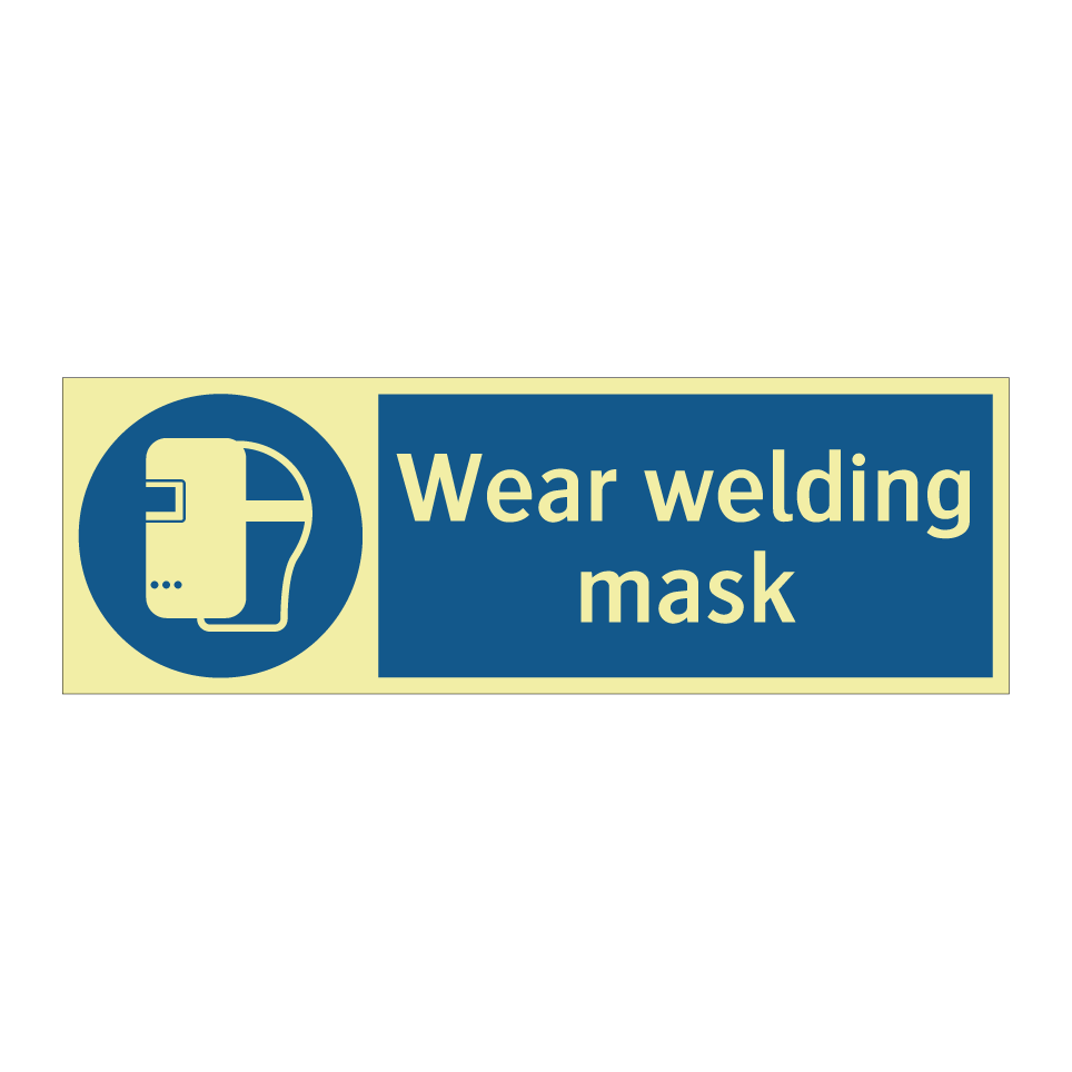 Wear welding mask