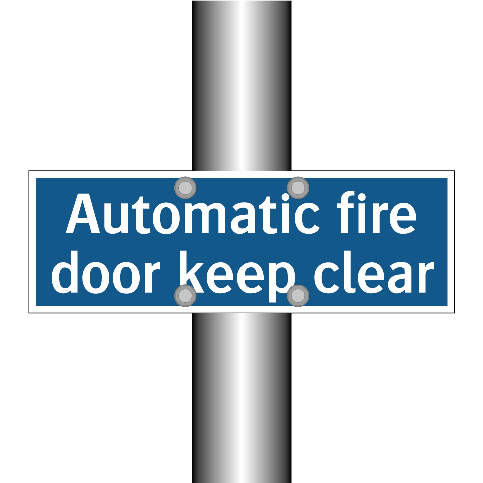 Automatic fire door keep clear