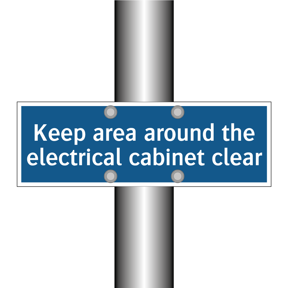 Keep area around the electrical cabinet clear