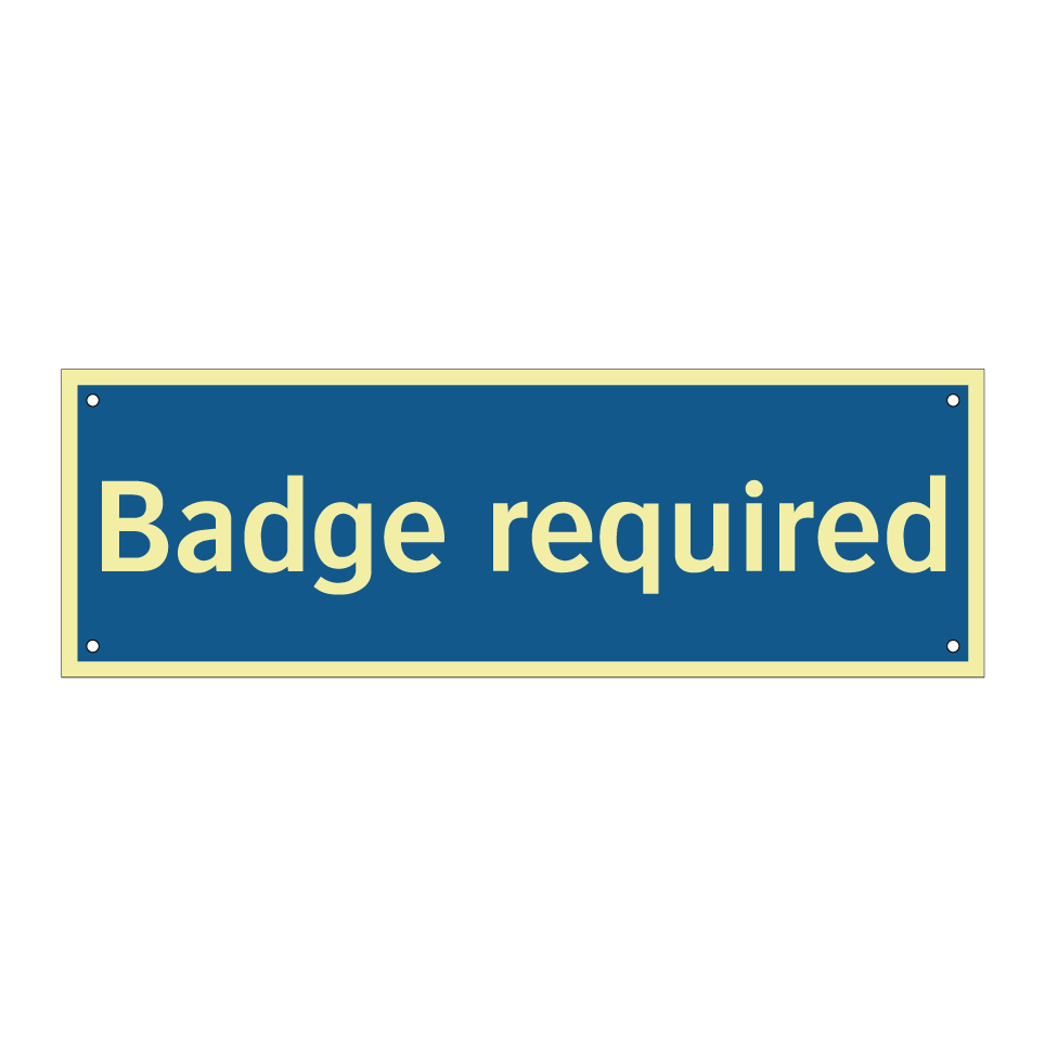 Badge required