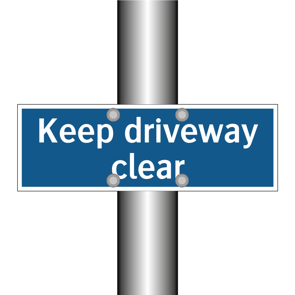 Keep driveway clear