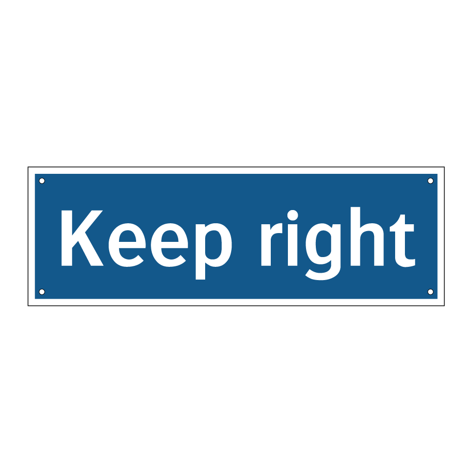 Keep right