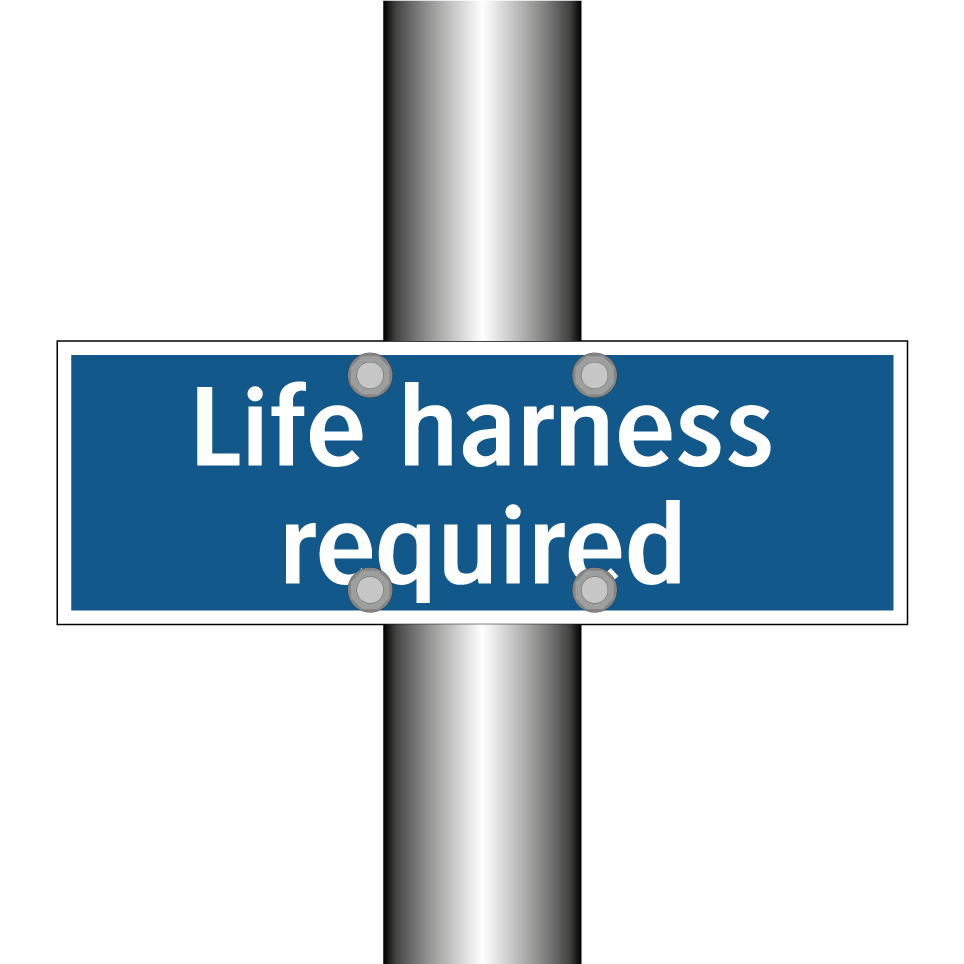 Life harness required