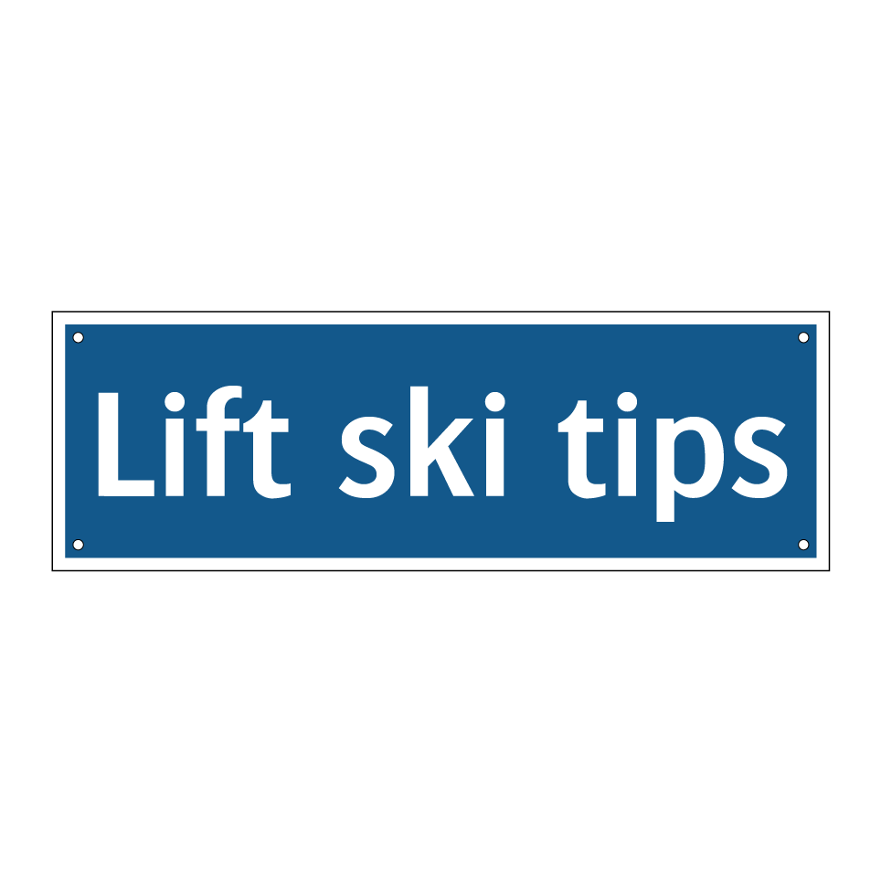 Lift ski tips