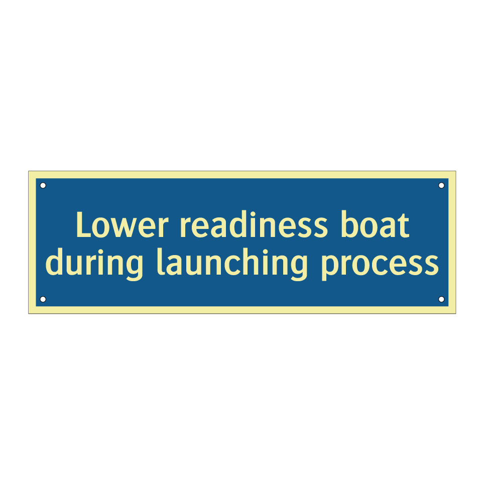 Lower readiness boat during launching process