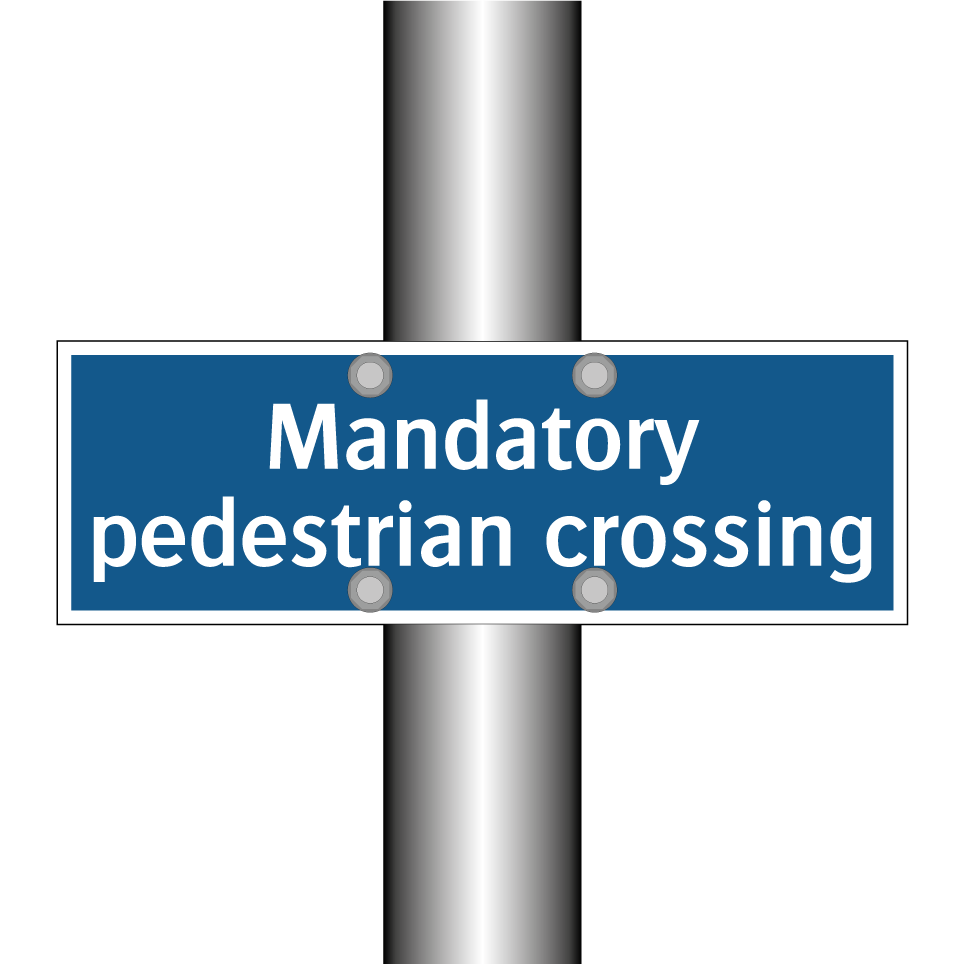 Mandatory pedestrian crossing