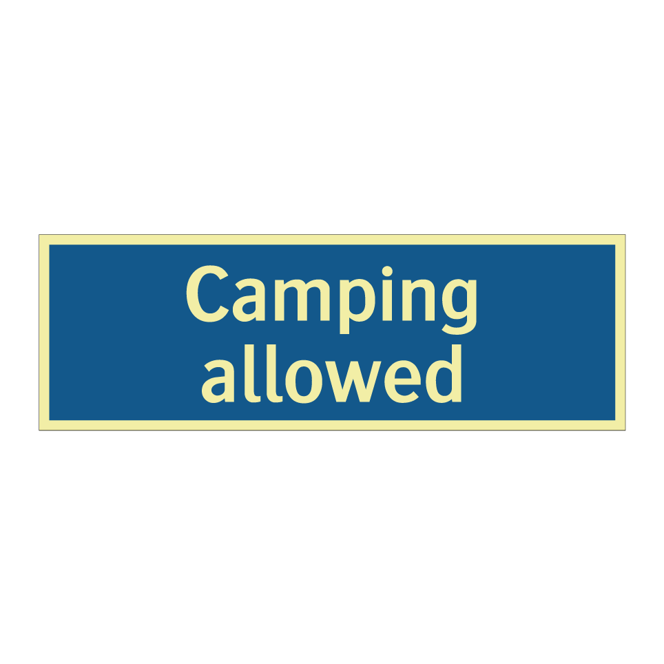 Camping allowed