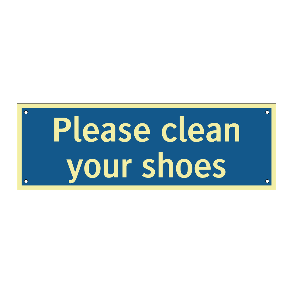 Please clean your shoes