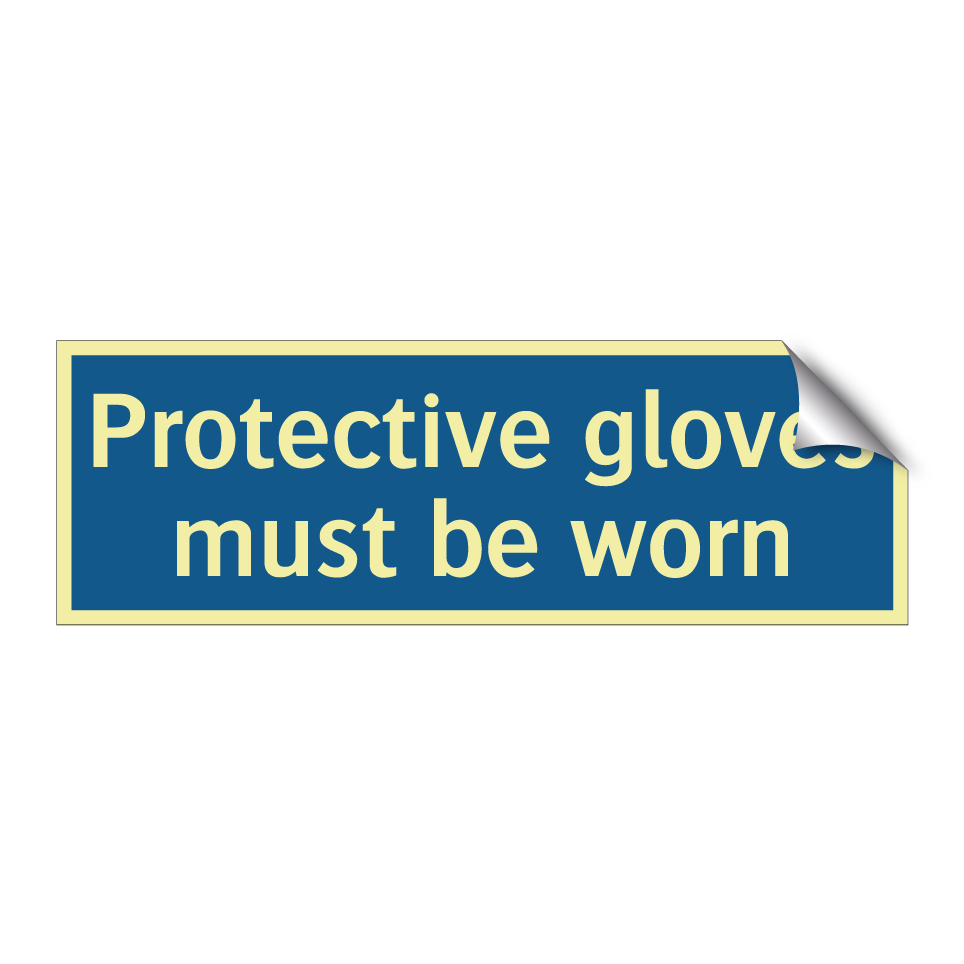 Protective gloves must be worn