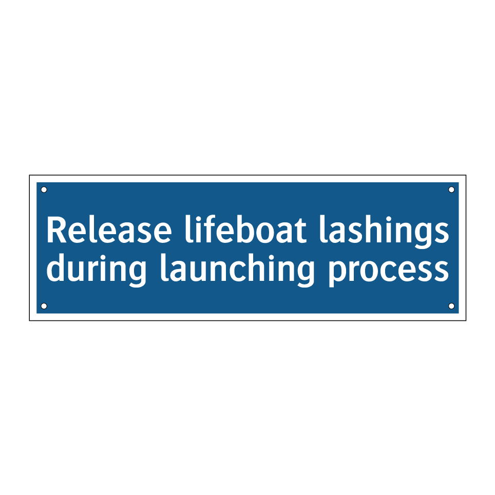 Release lifeboat lashings during launching process