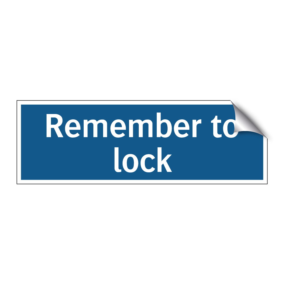 Remember to lock