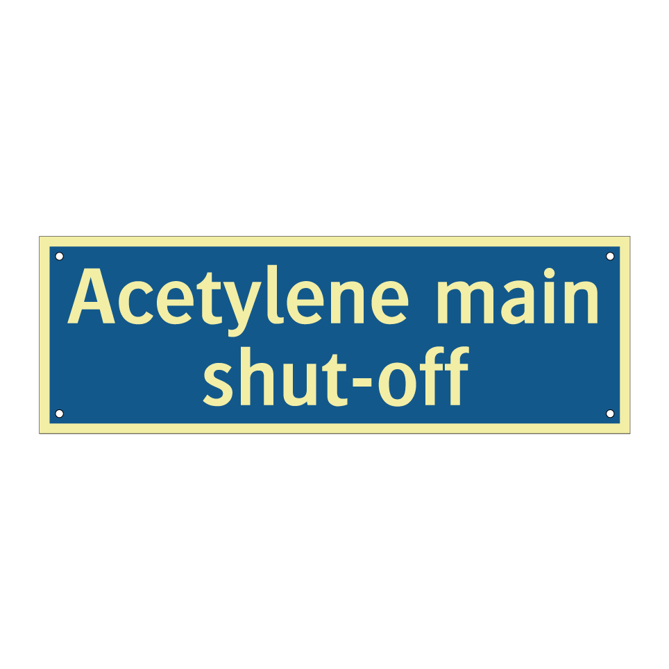 Acetylene main shut-off