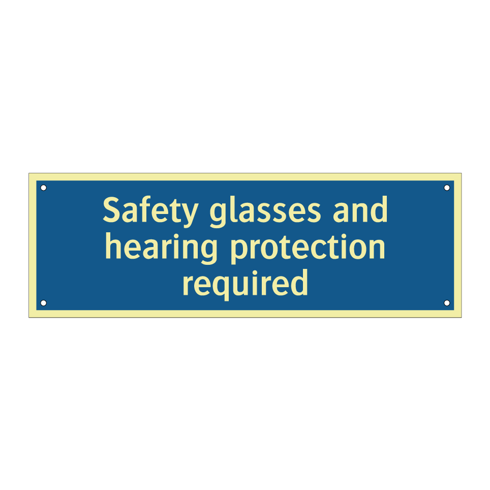 Safety glasses and hearing protection required