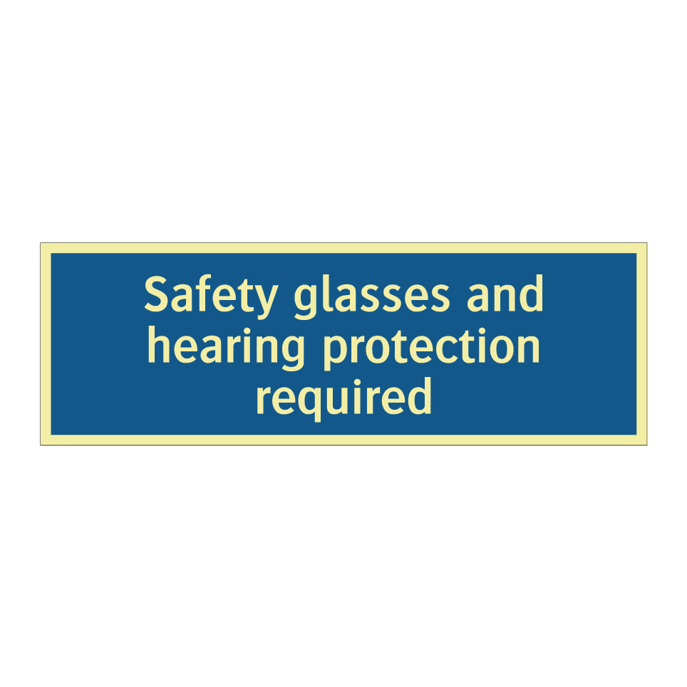 Safety glasses and hearing protection required
