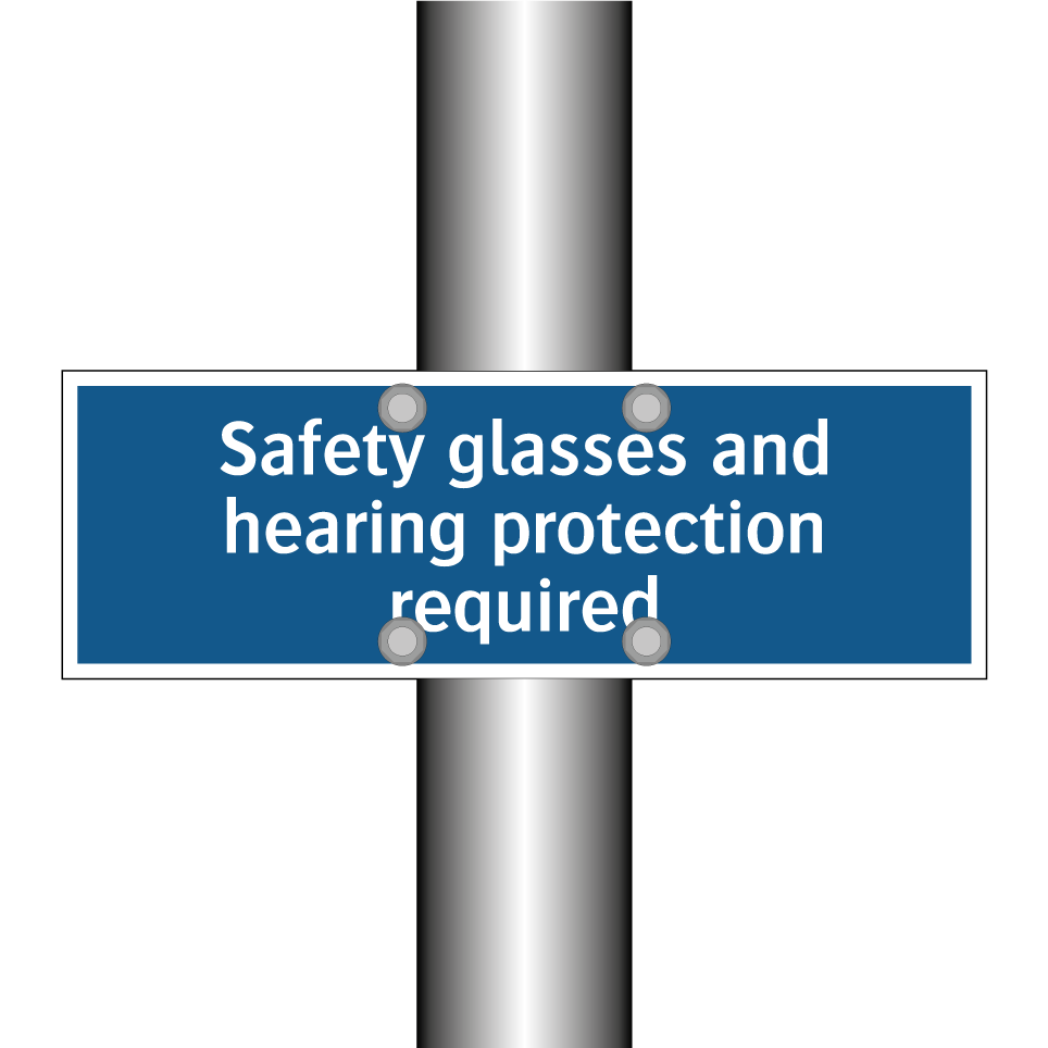 Safety glasses and hearing protection required
